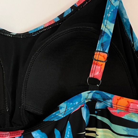 Floral Print Women's swim Top - Picture 2 of 4